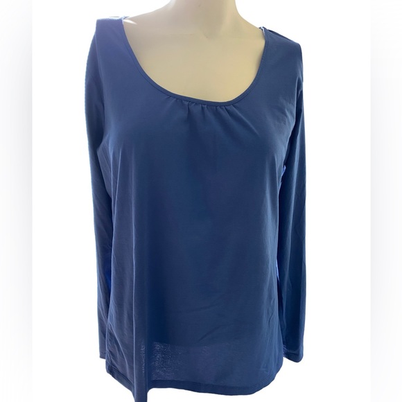 L.L.Bean Set of 2 Long Sleeve Pima Cotton Top size L - Picture 2 of 8